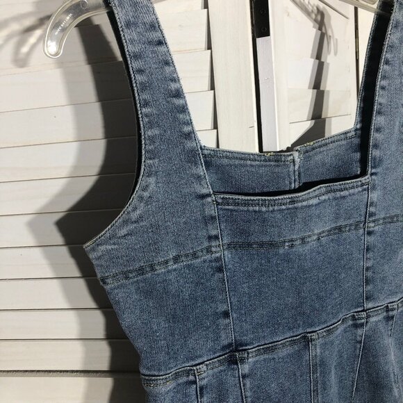 Emory Park Denim Jumpsuit Bell Bottoms Light Blue Size Medium - Picture 13 of 16